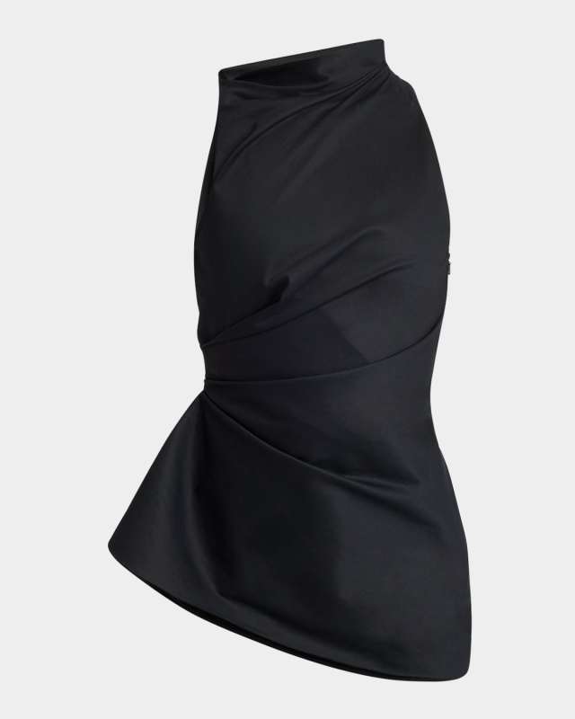 Asymmetric Draped Sleeveless Top